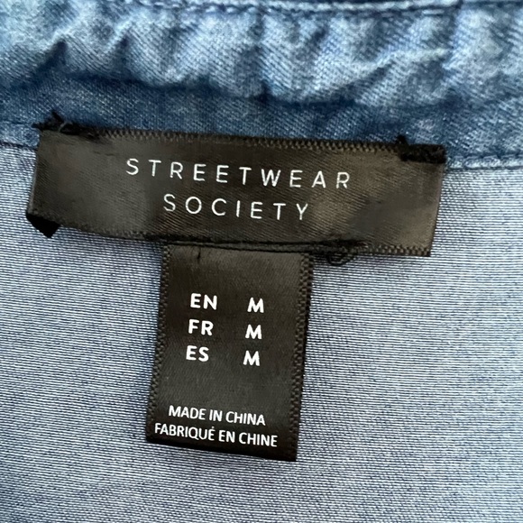 Streetwear Society - Denim Blue Button Down Shirt - Picture 4 of 5
